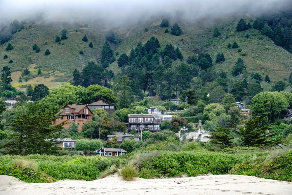 马林县ca海滩景观