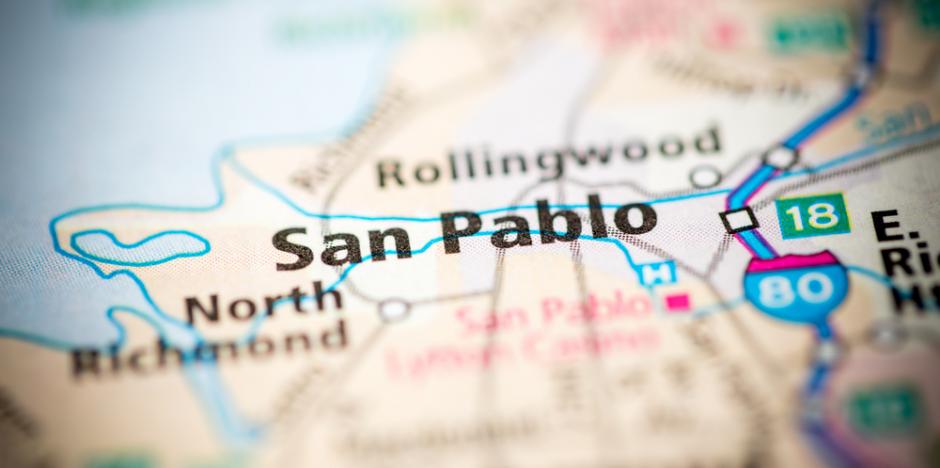 san pablo CA map 圣巴勃罗CA地图